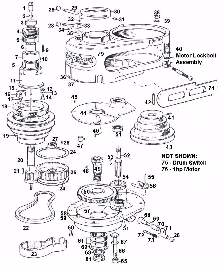 Step Pulley Top Housing 1 HP