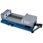 Pro-Series 6 inch milling vise with blue base and silver jaws
