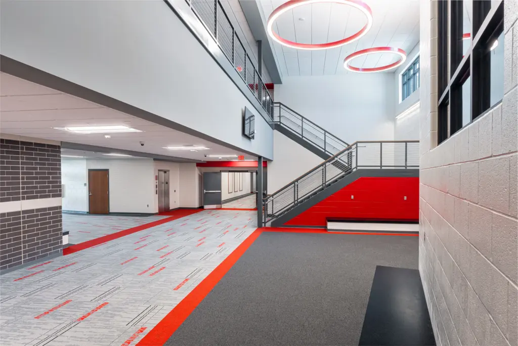 Goshen Intermediate School Hallway and Stairs