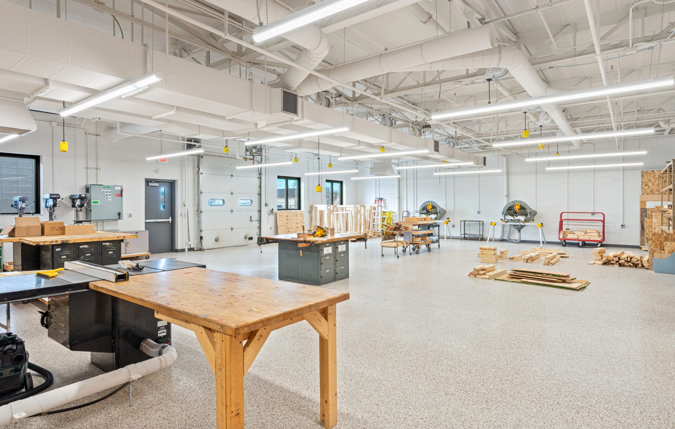 Goshen High School wood shop