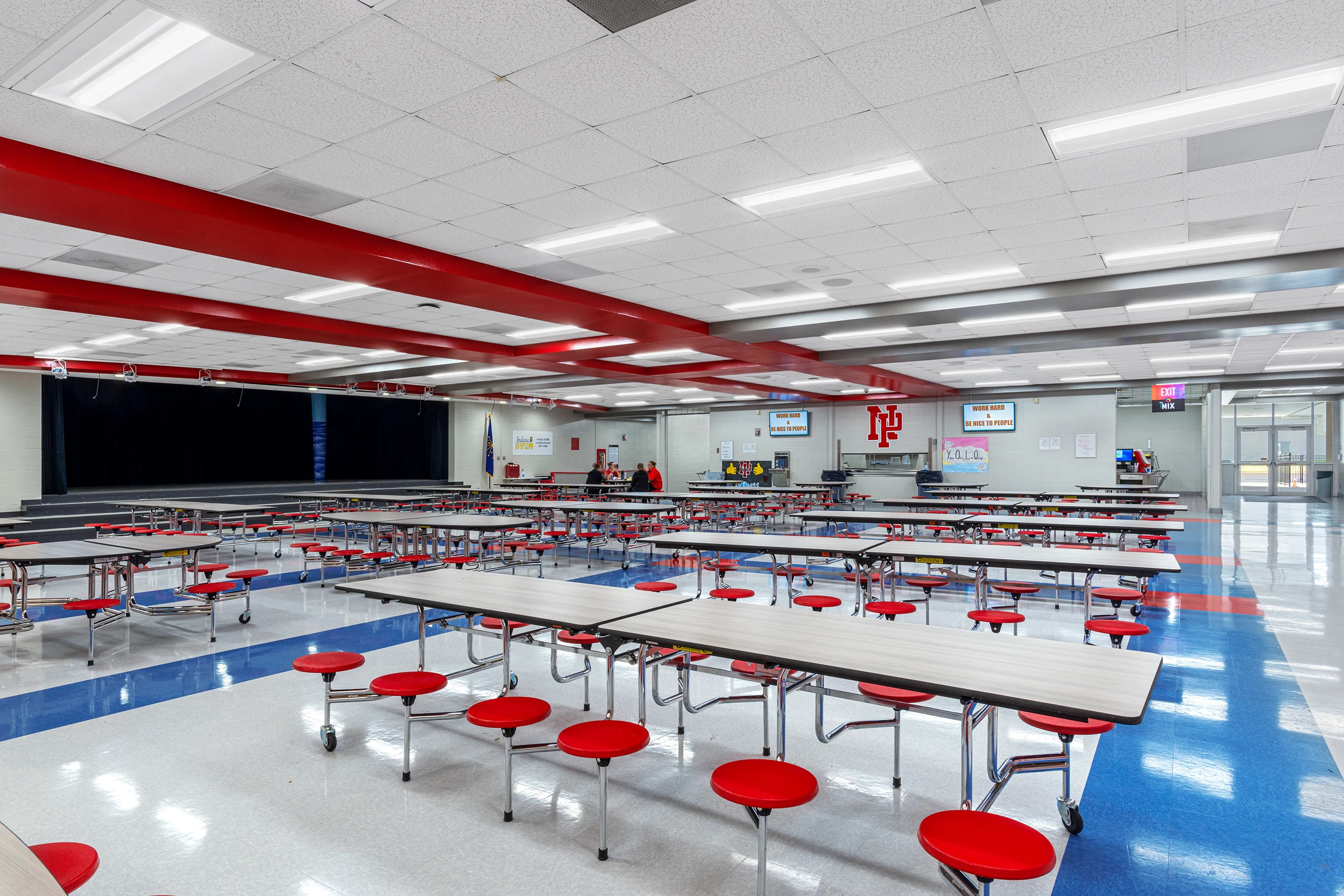 New Palestine Junior High School Renovated and Expanded Cafeteria