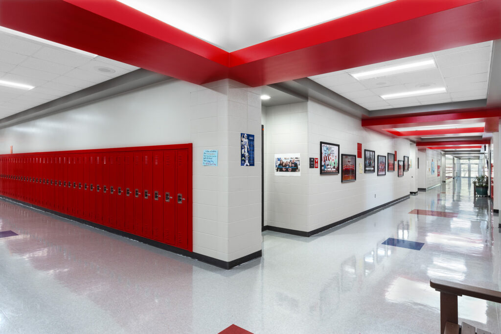 New Palestine Junior High School Renovated Hallway