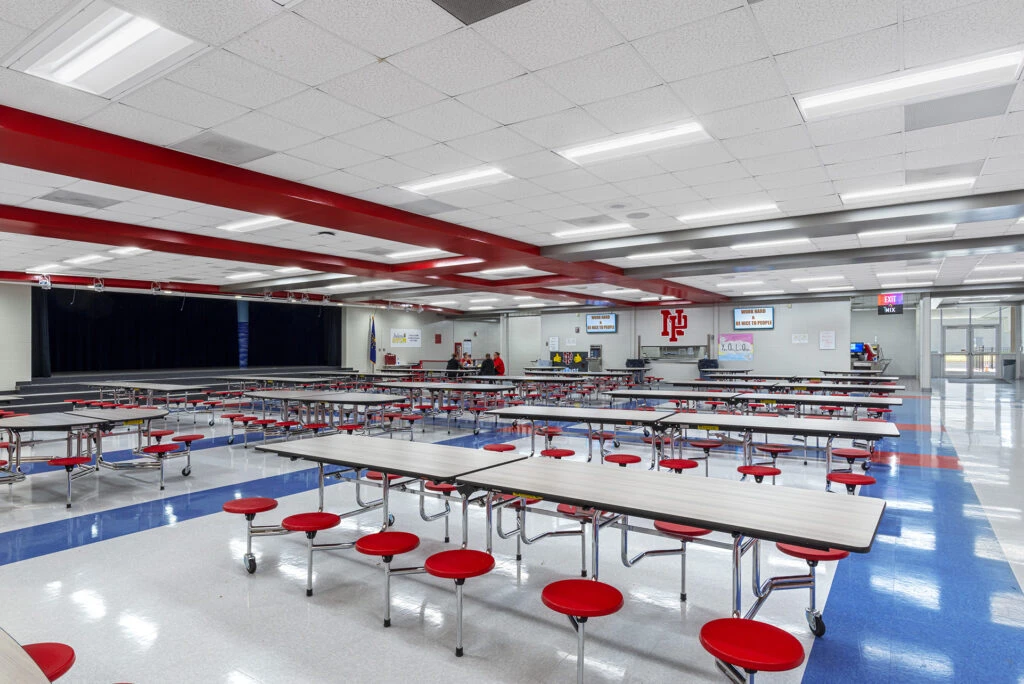 New Palestine Junior High School Renovated and Expanded Cafeteria