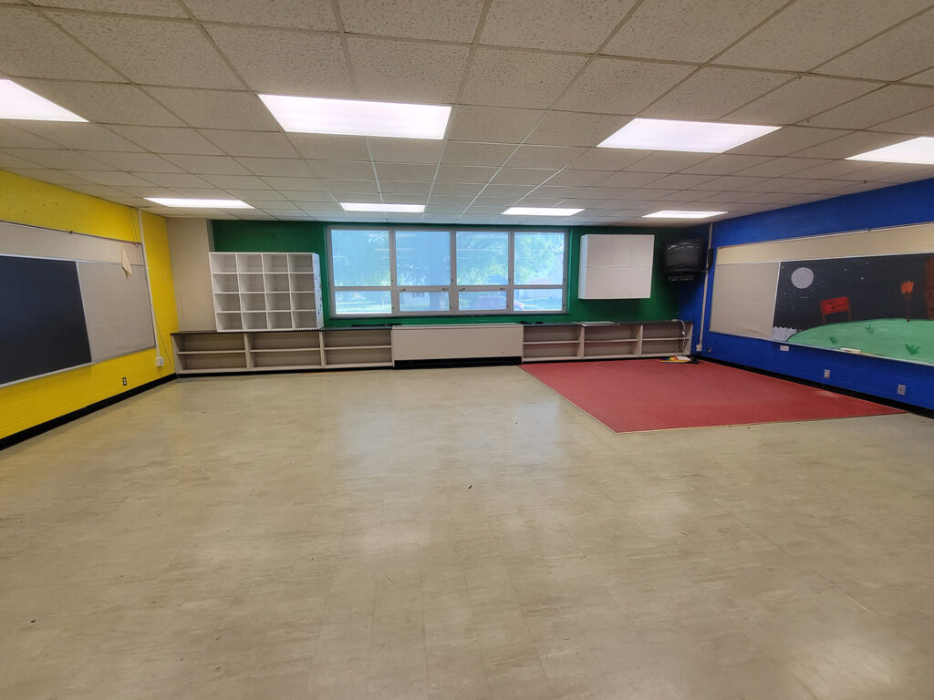 Before photo of Outdated Judge Haynes Elementary School Classroom