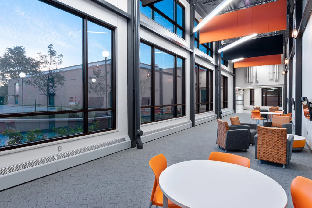 Interior of Wabash Middle/High School Connector Hallway