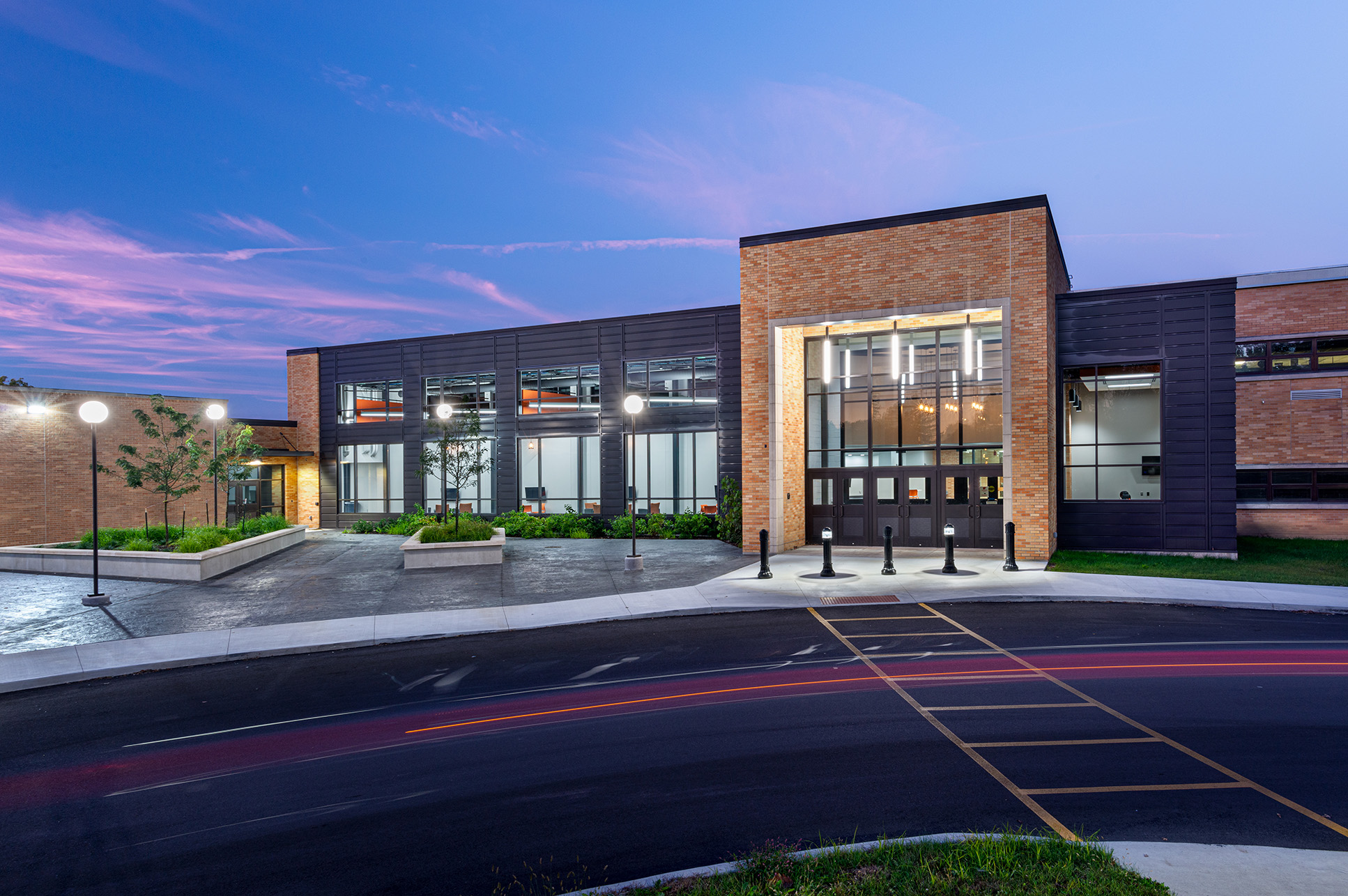 Exterior of Wabash Middle School/High School Connector