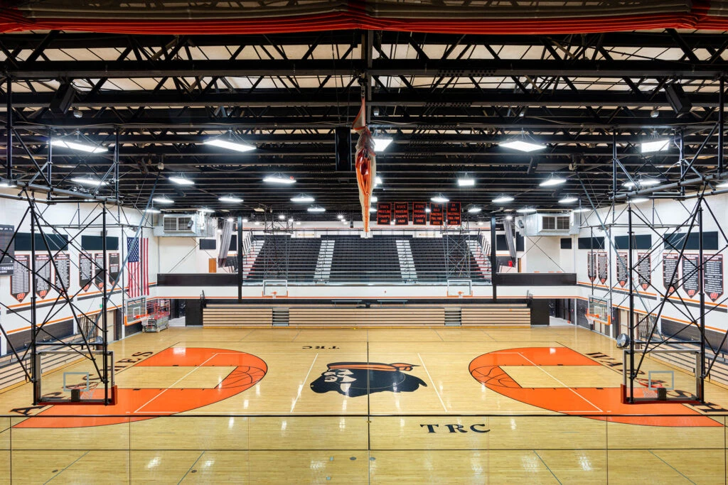 Wabash Middle School Gym with Bleacher Addition