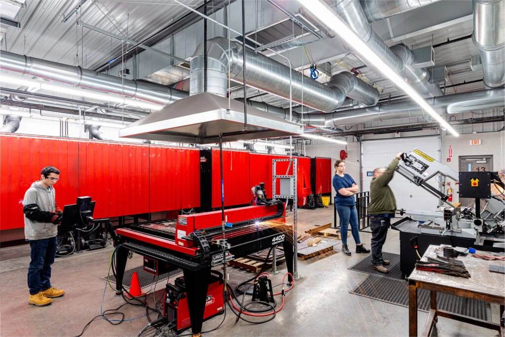 Students Operating Welder at Huntington Learning Center