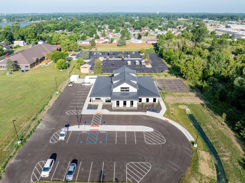 East Noble Alternative Learning Center Exterior Drone