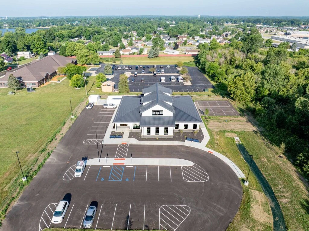 East Noble Alternative Learning Center Exterior Drone