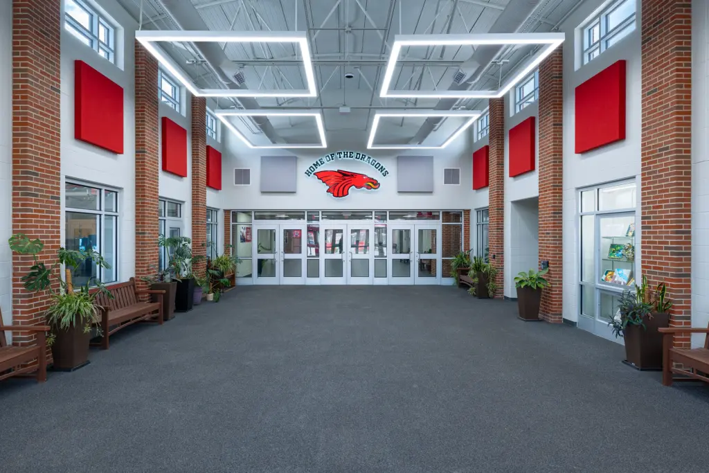 New Palestine High School Secured Entrance
