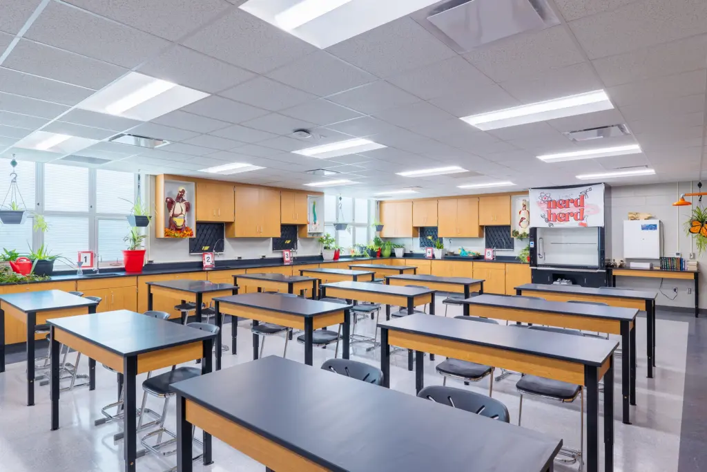 New Palestine High School Science Classroom