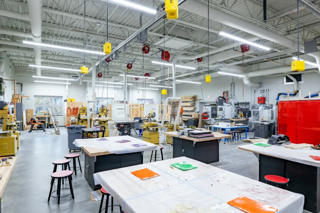 New Palestine High School Wood Shop