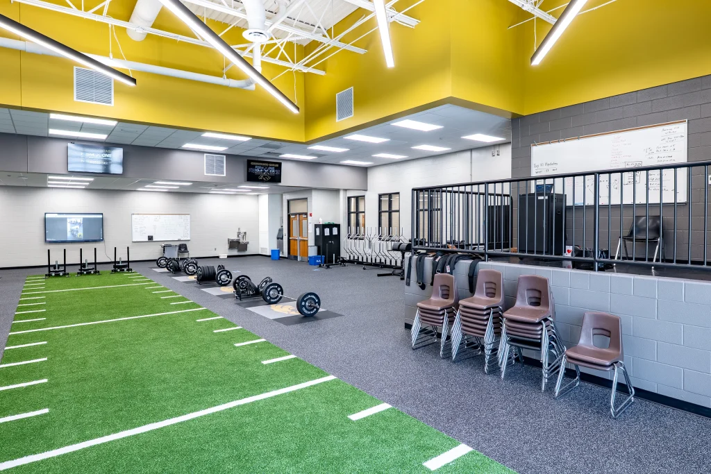 Churubusco Junior Senior High School Weight Room Renovation with Equipment and Turf