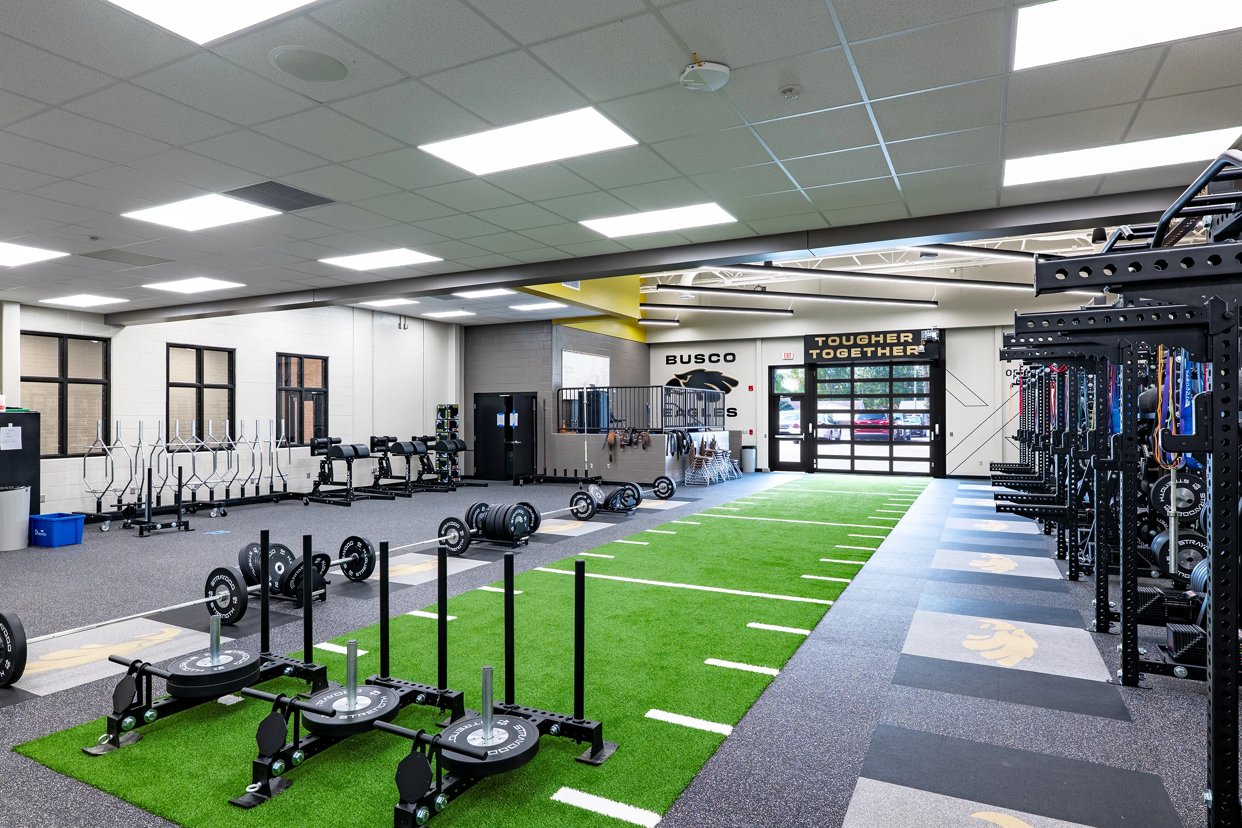 Churubusco Junior Senior High School Weight Room Renovation with Equipment and Turf