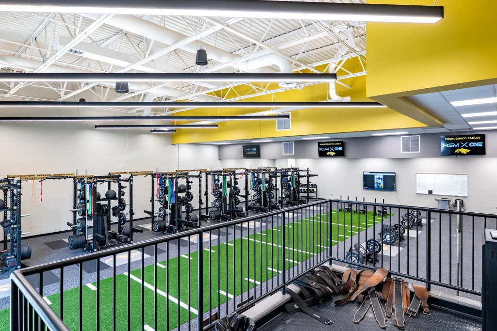 Churubusco Junior Senior High School Weight Room Renovation with Equipment and Turf