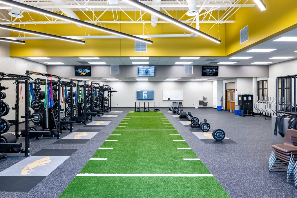 Churubusco Junior Senior High School Weight Room Renovation with Equipment and Turf