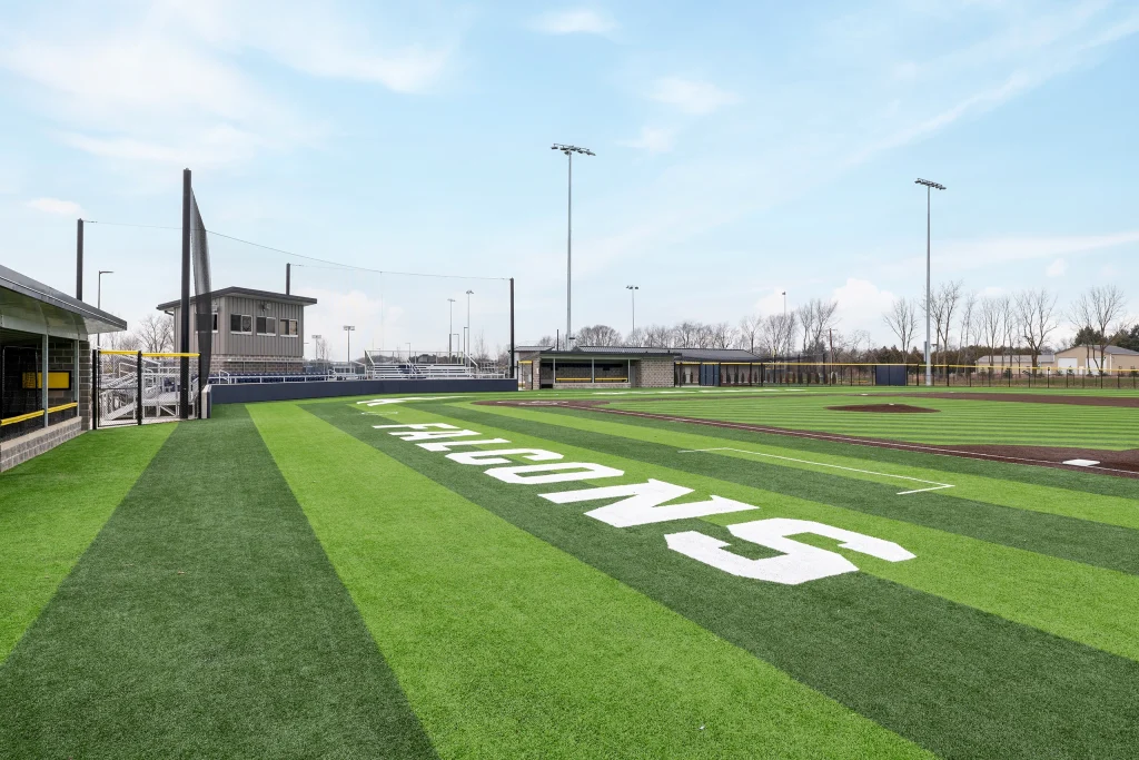 Fairfield Jr-Sr High School Athletic Complex Baseball Field With Branding and Pressbox