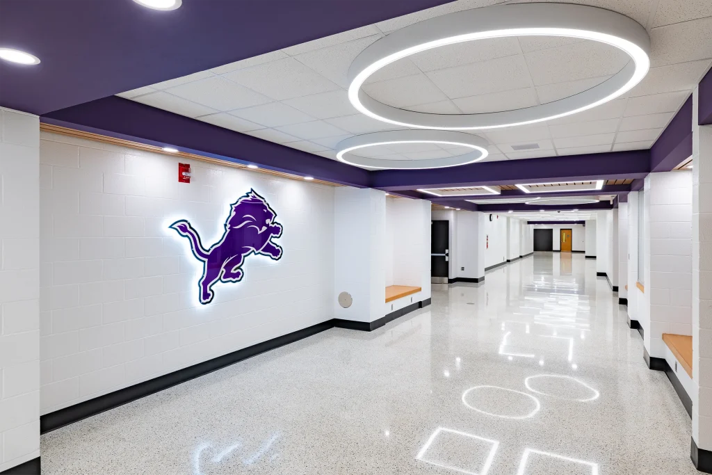 Leo Jr-Sr High School Renovated Corridor