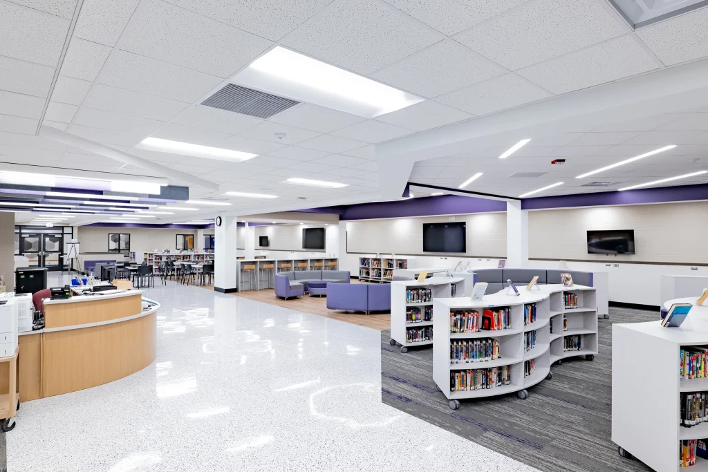 Leo Jr-Sr High School Renovated Media Center