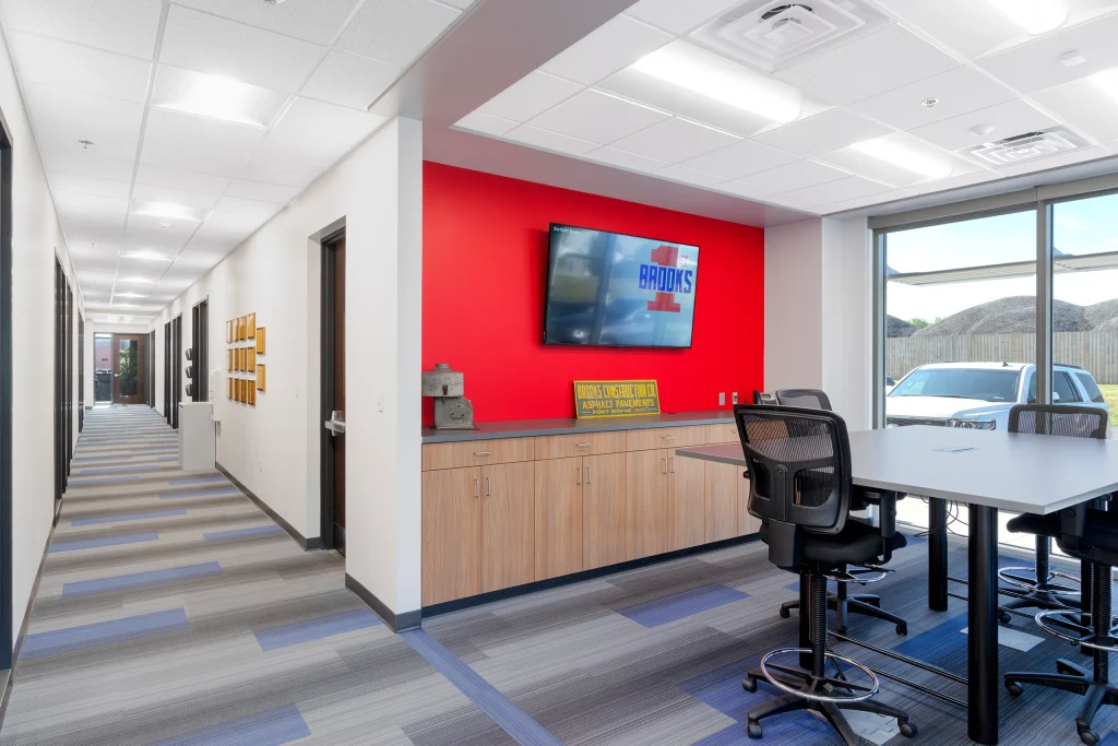 Brooks Construction Headquarters Work Space and Hall