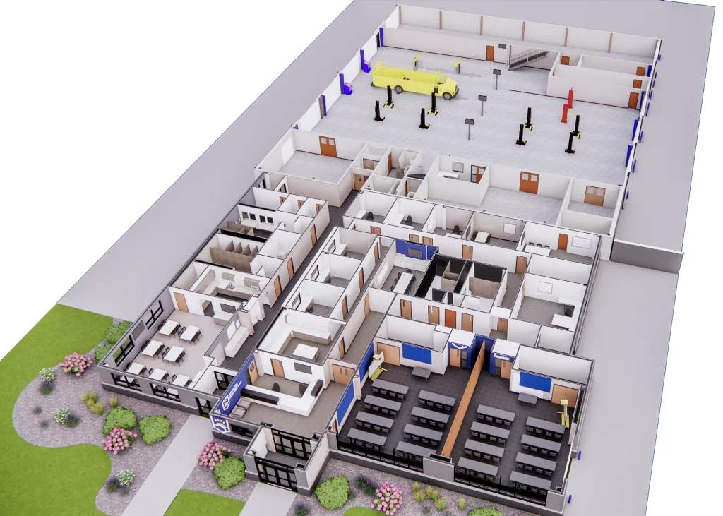 Rendering of NACS New Transportation Building Floorplan