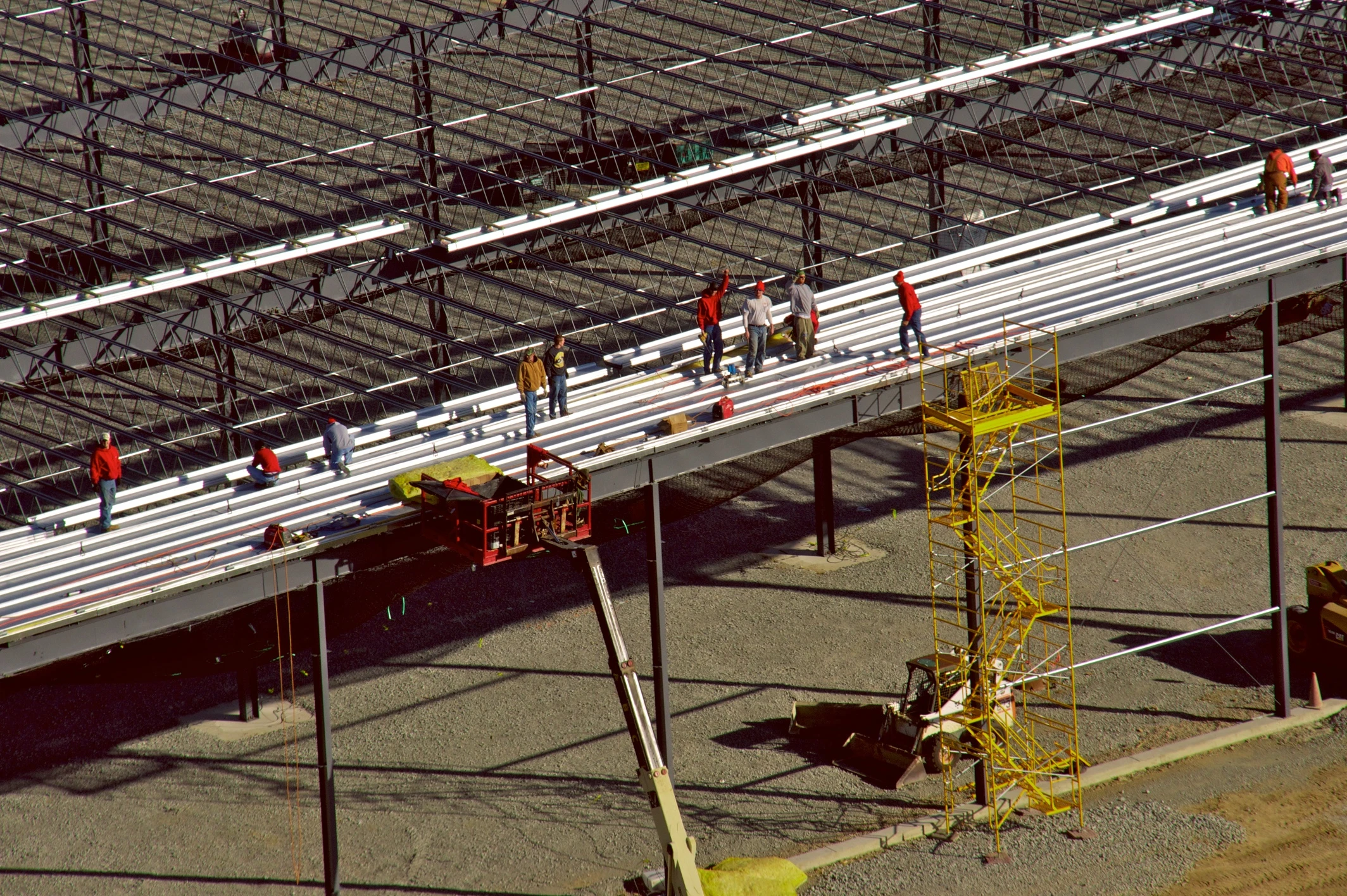 Living Essentials aerial view of building during construction
