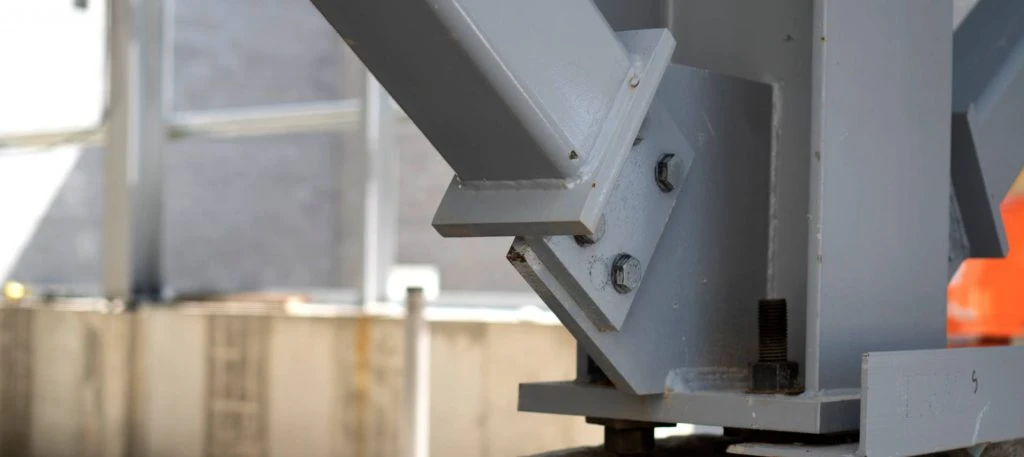 corner of steel frame