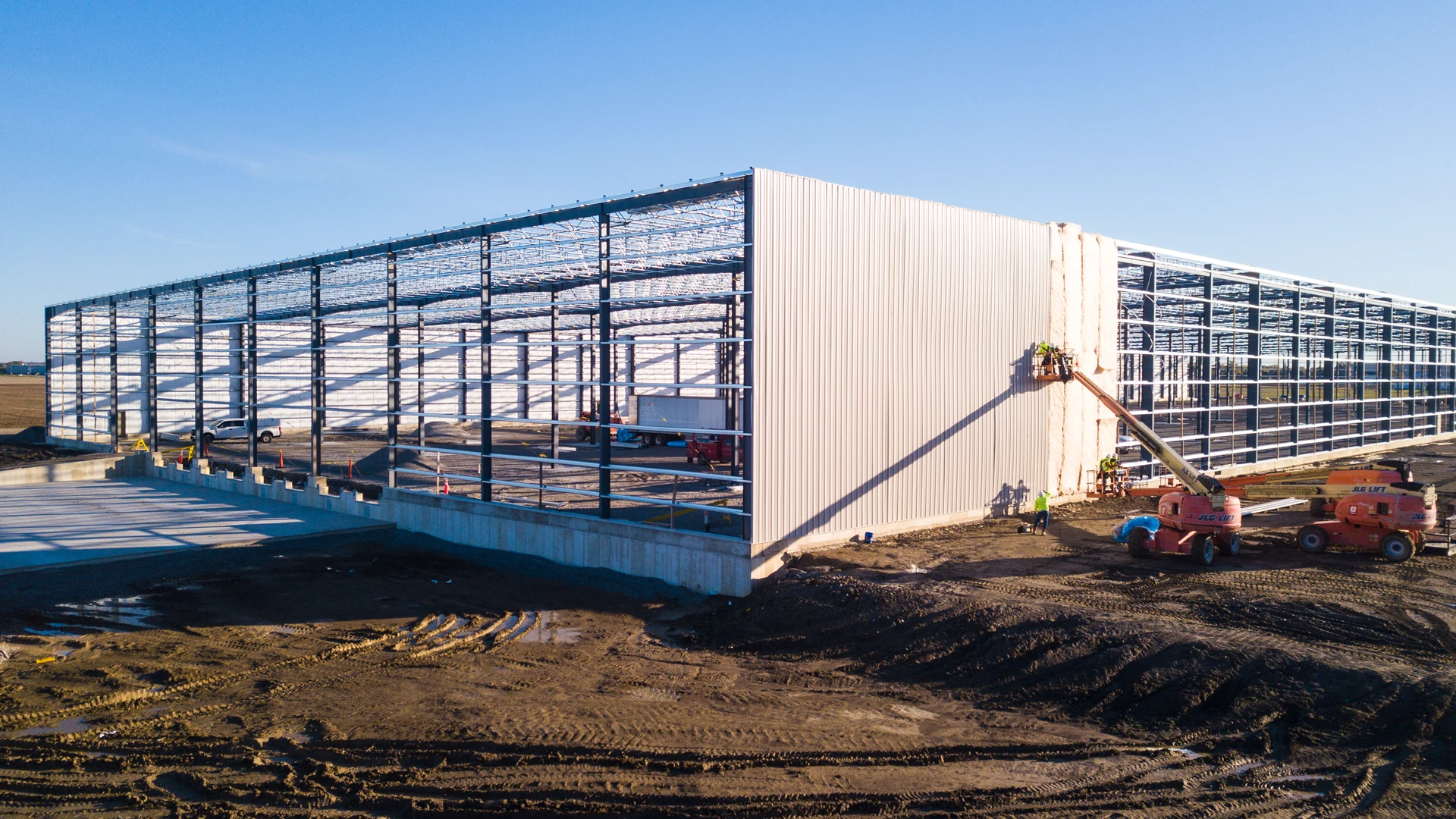 exterior of building during construction