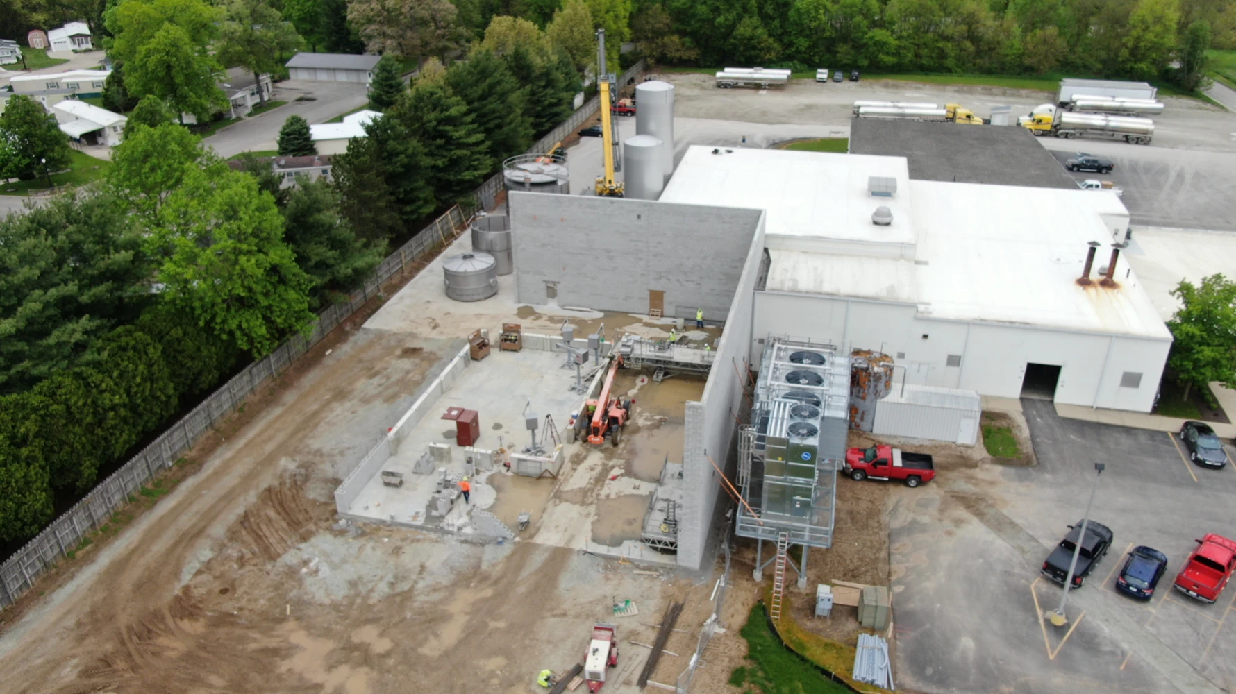 aerial shot of Strauss Veal Feeds building