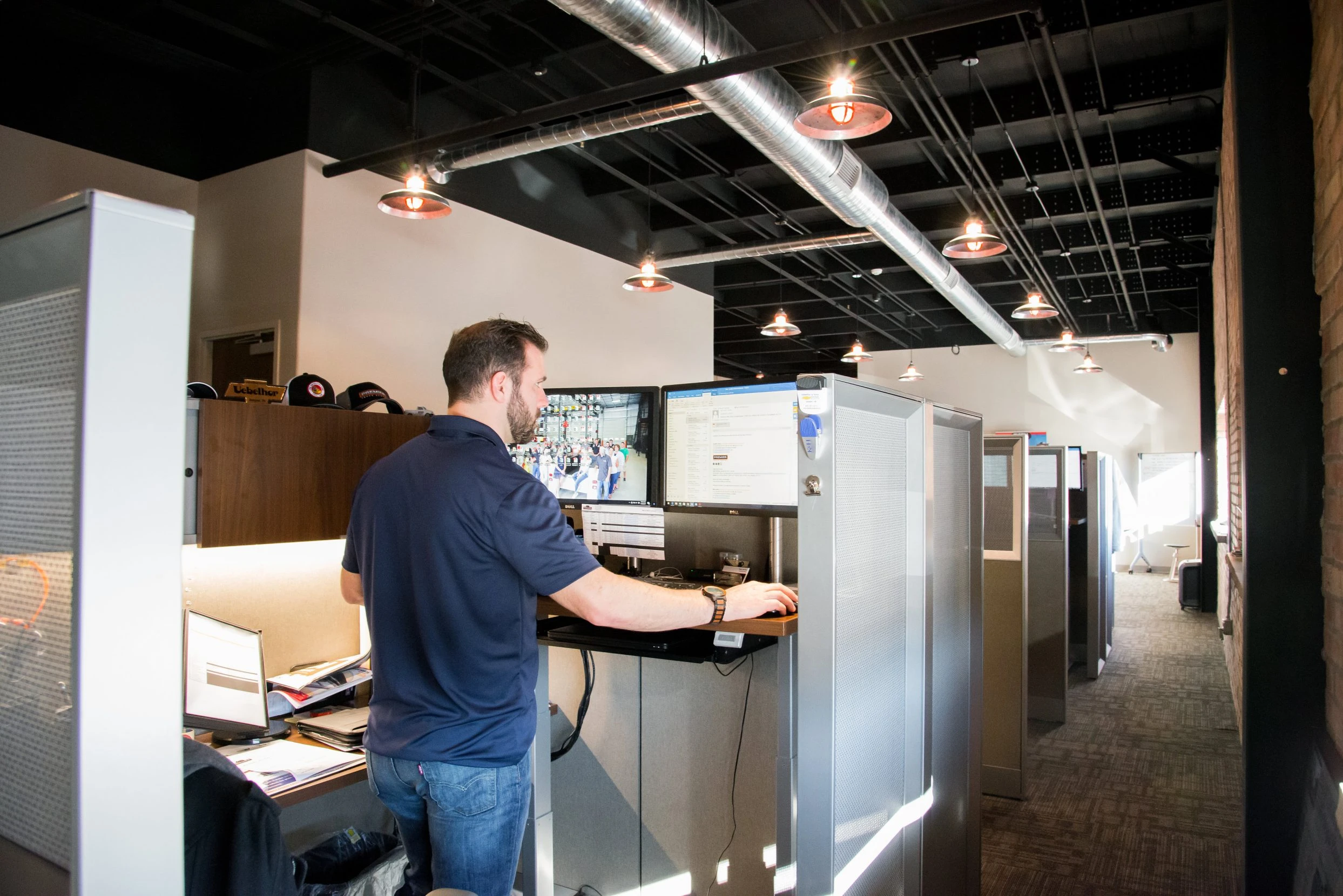 interior of Premier Truck Rental second floor renovation