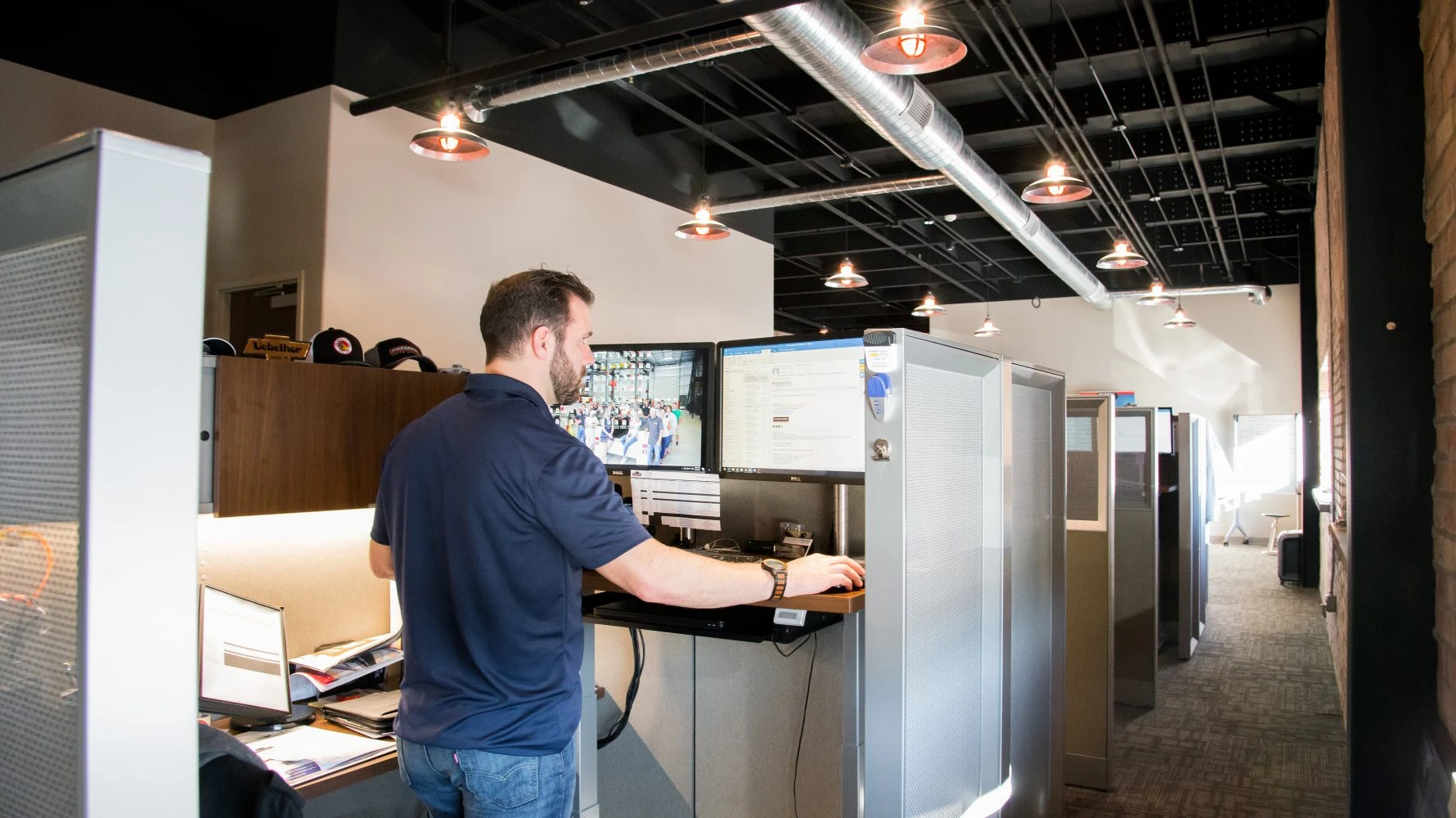 interior of Premier Truck Rental second floor renovation
