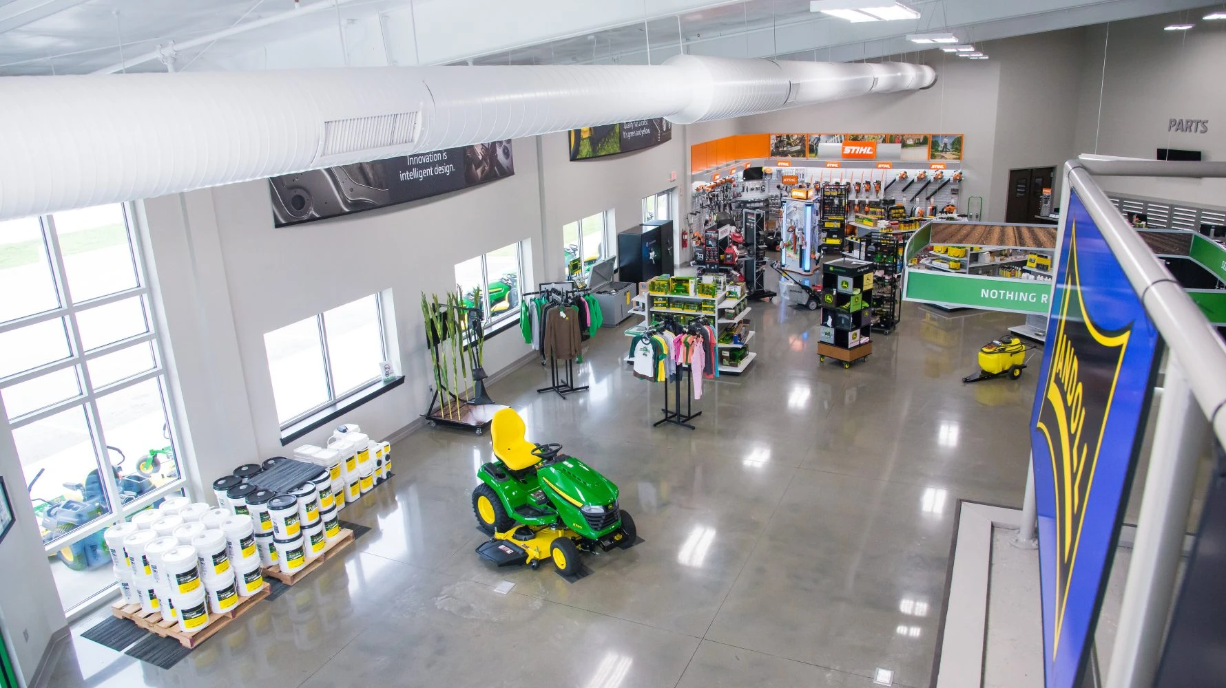 interior of Troxel Equipment building
