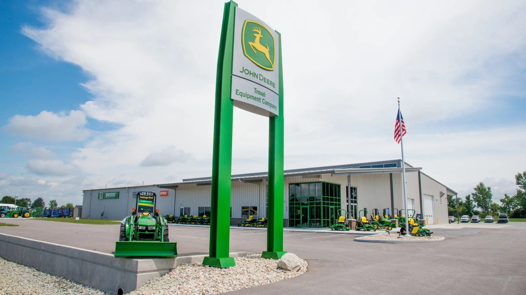 exterior of Troxel Equipment building