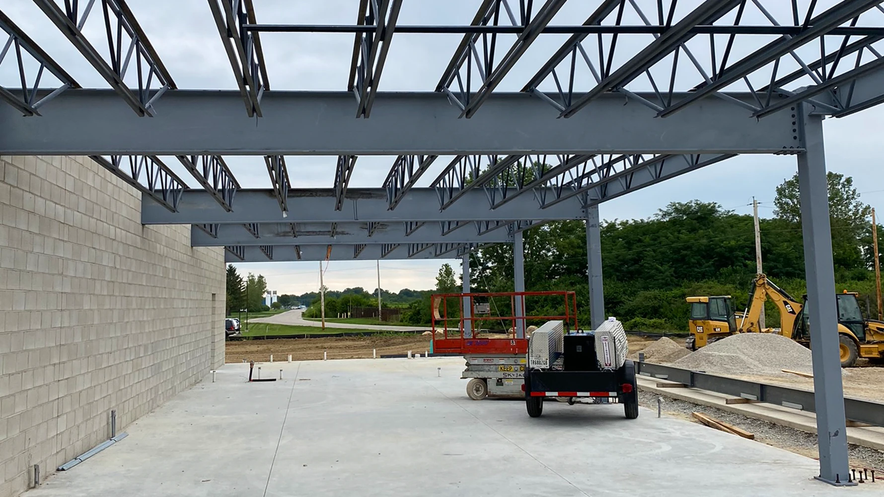 Jones Brother Truckers building during framing