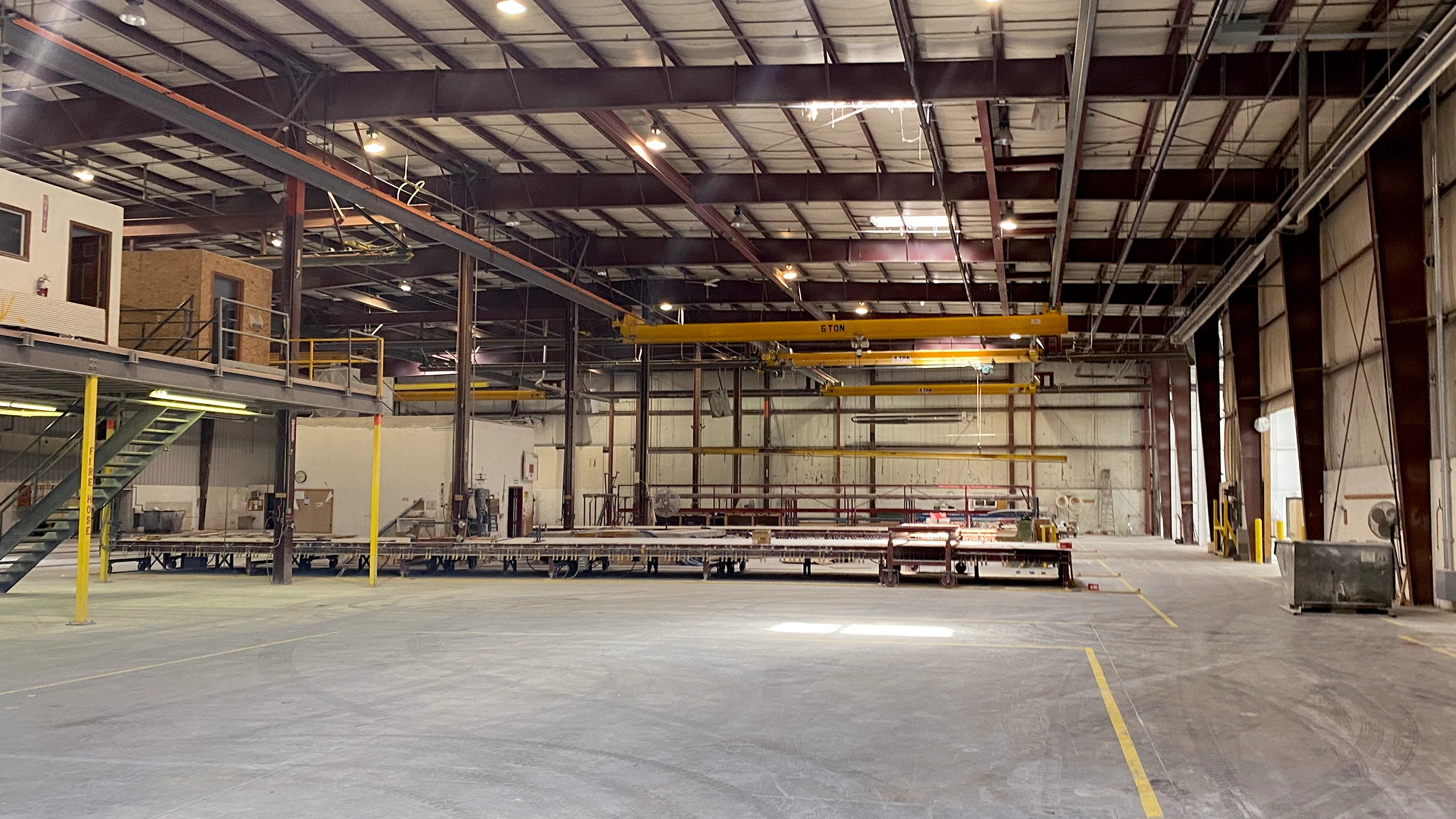 interior of Lance Camper building