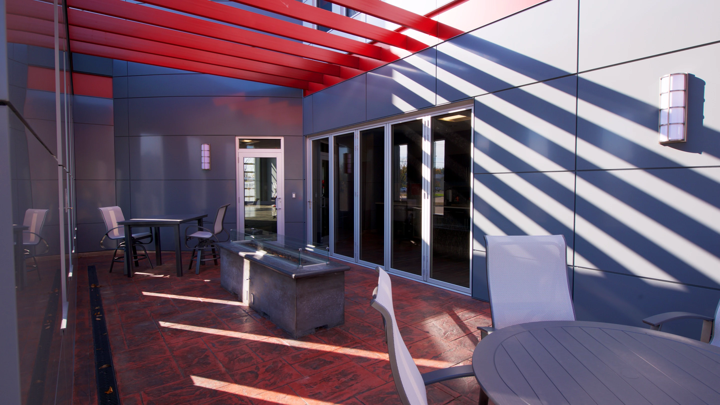 exterior of REV building