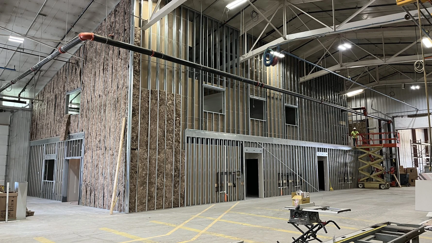 interior of Lance Camper building