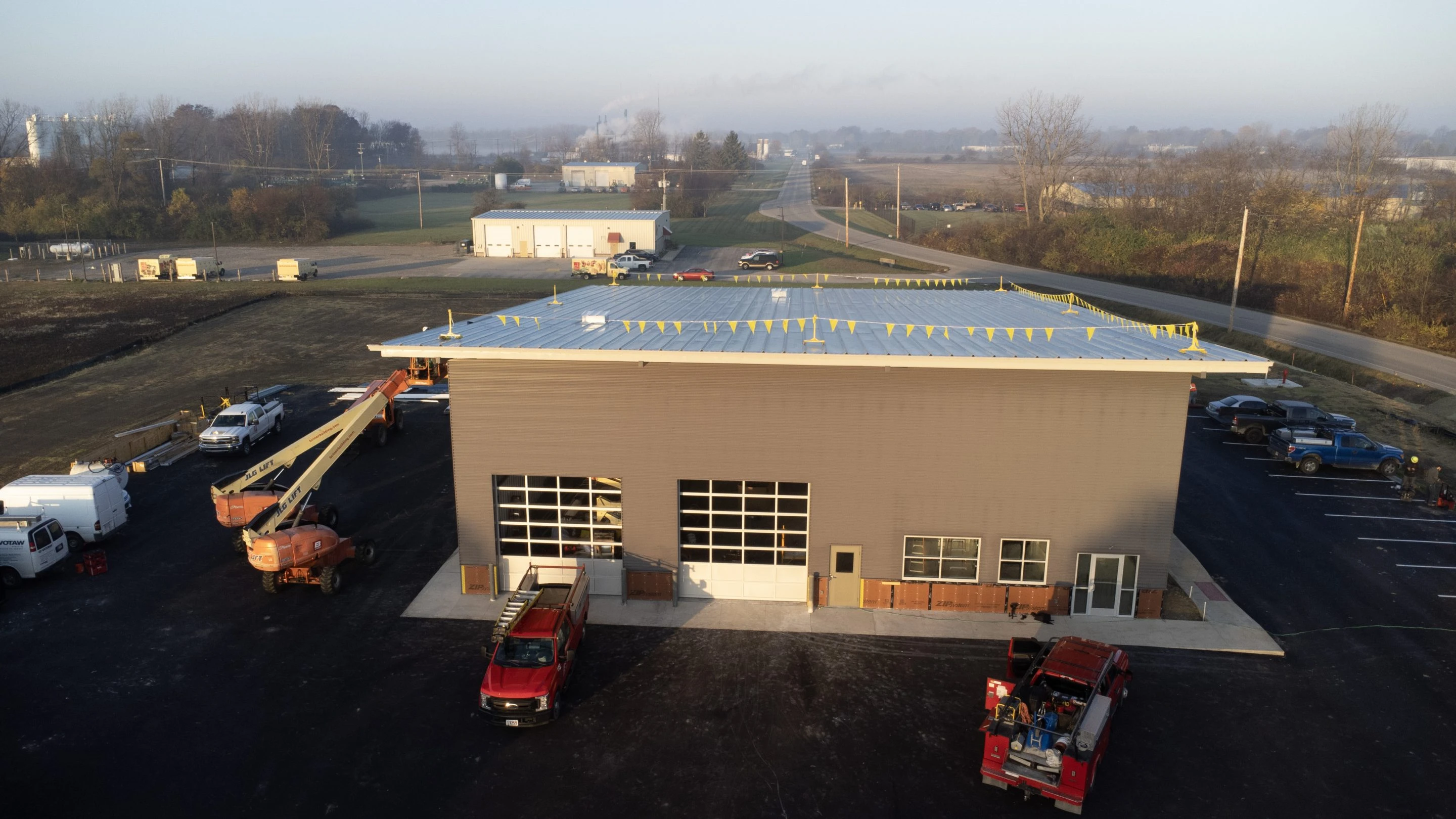 aerial view of Jones Brothers Trucking building