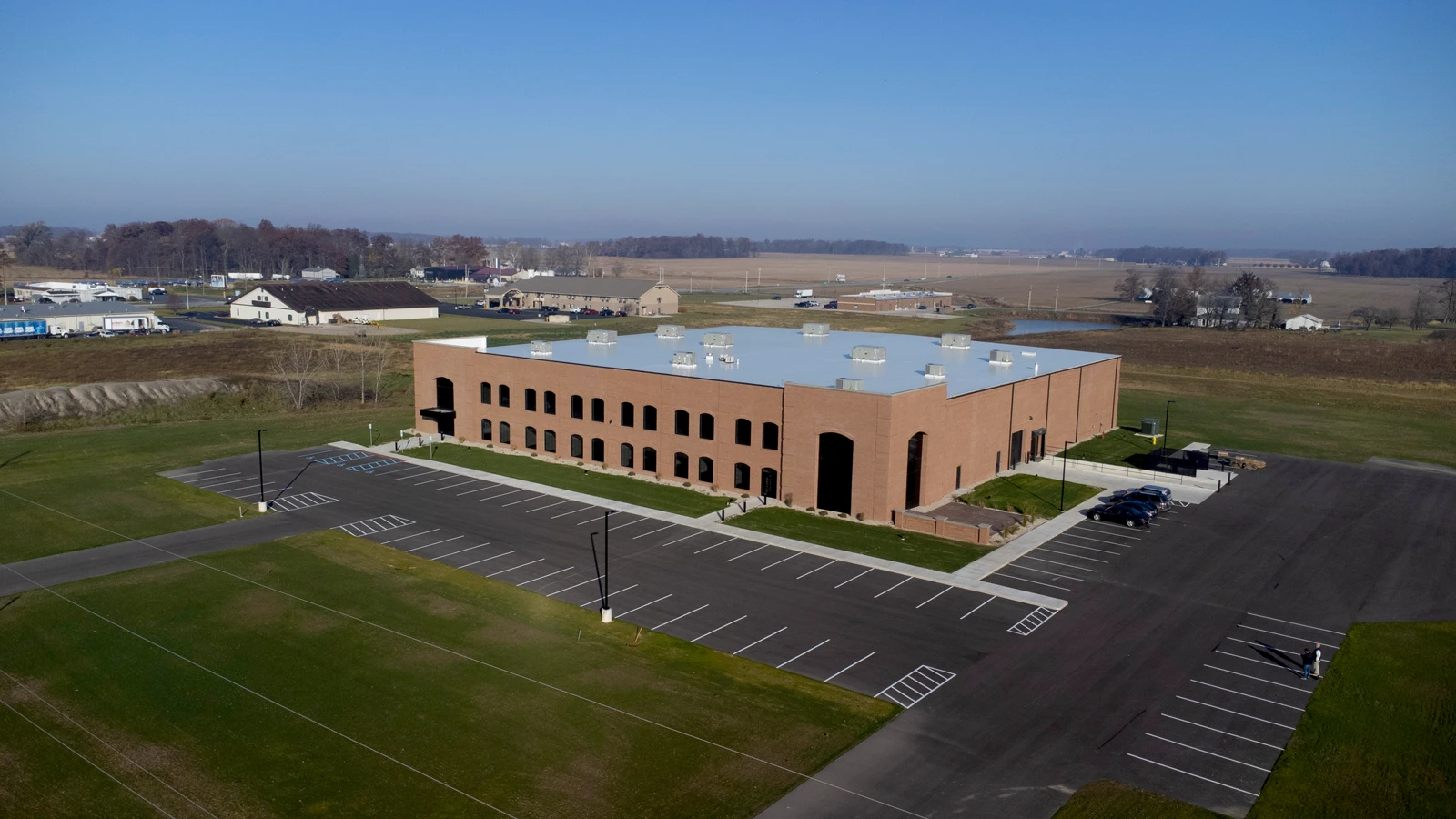 aerial view of Berne Indiana project