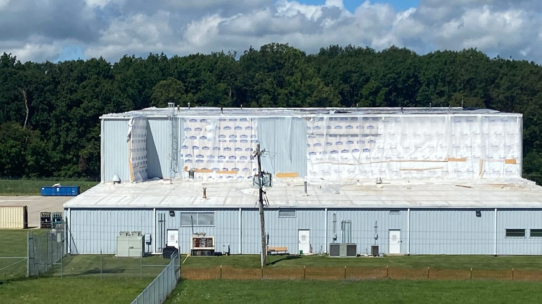 Aircraft Hanger aerial exterior view