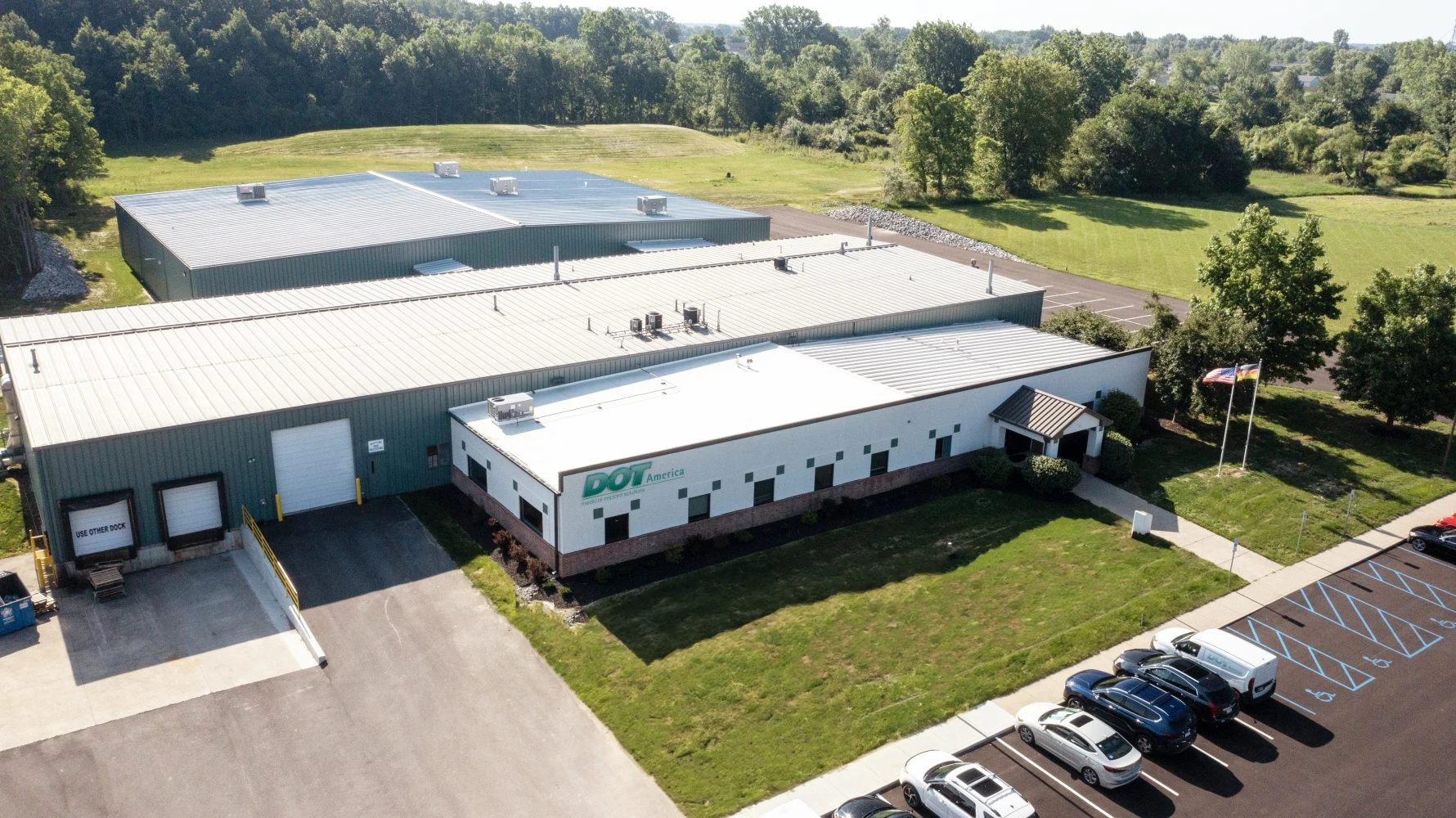 aerial view of DOT America building