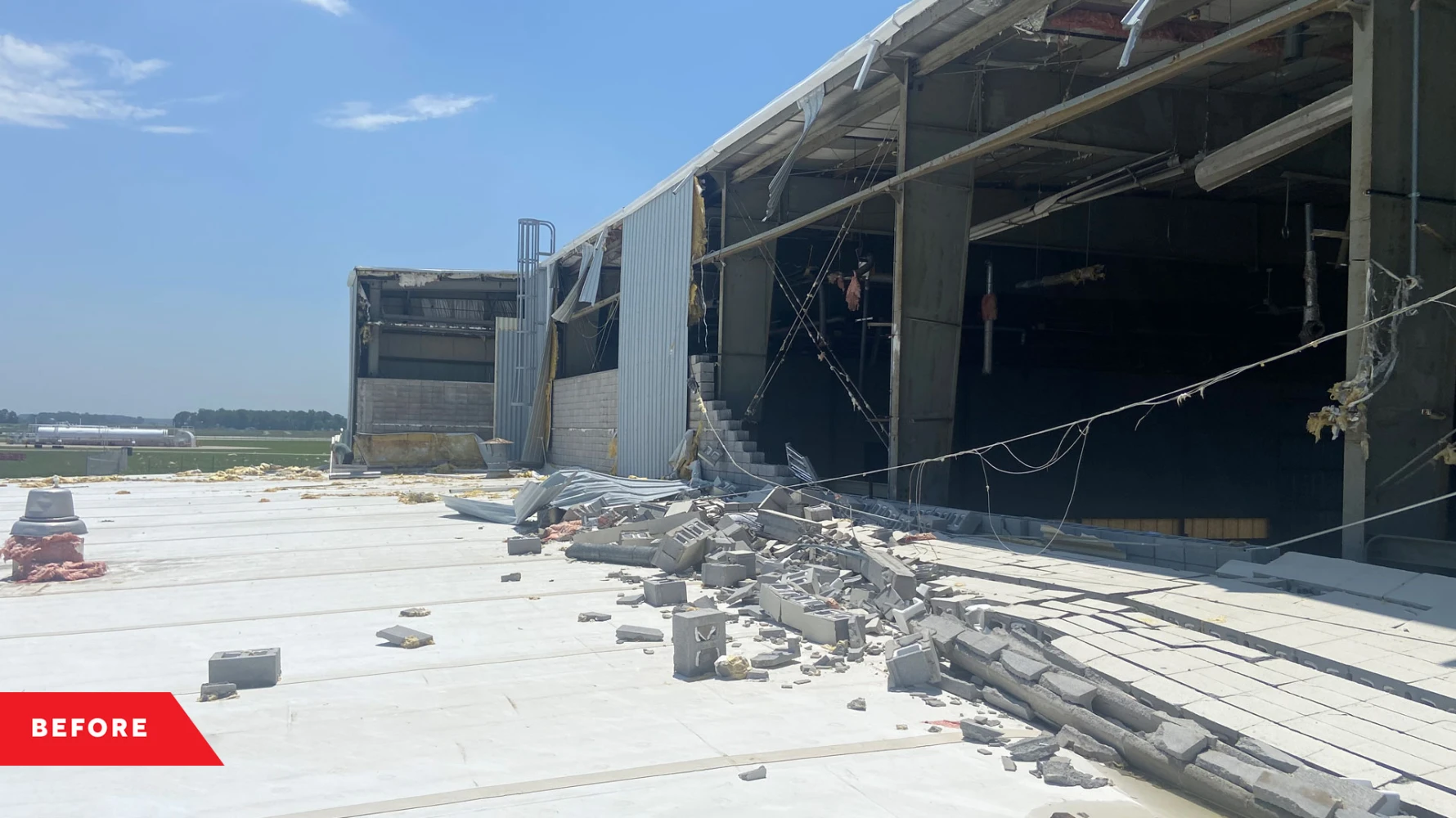 Aircraft Hangar "before" exterior image