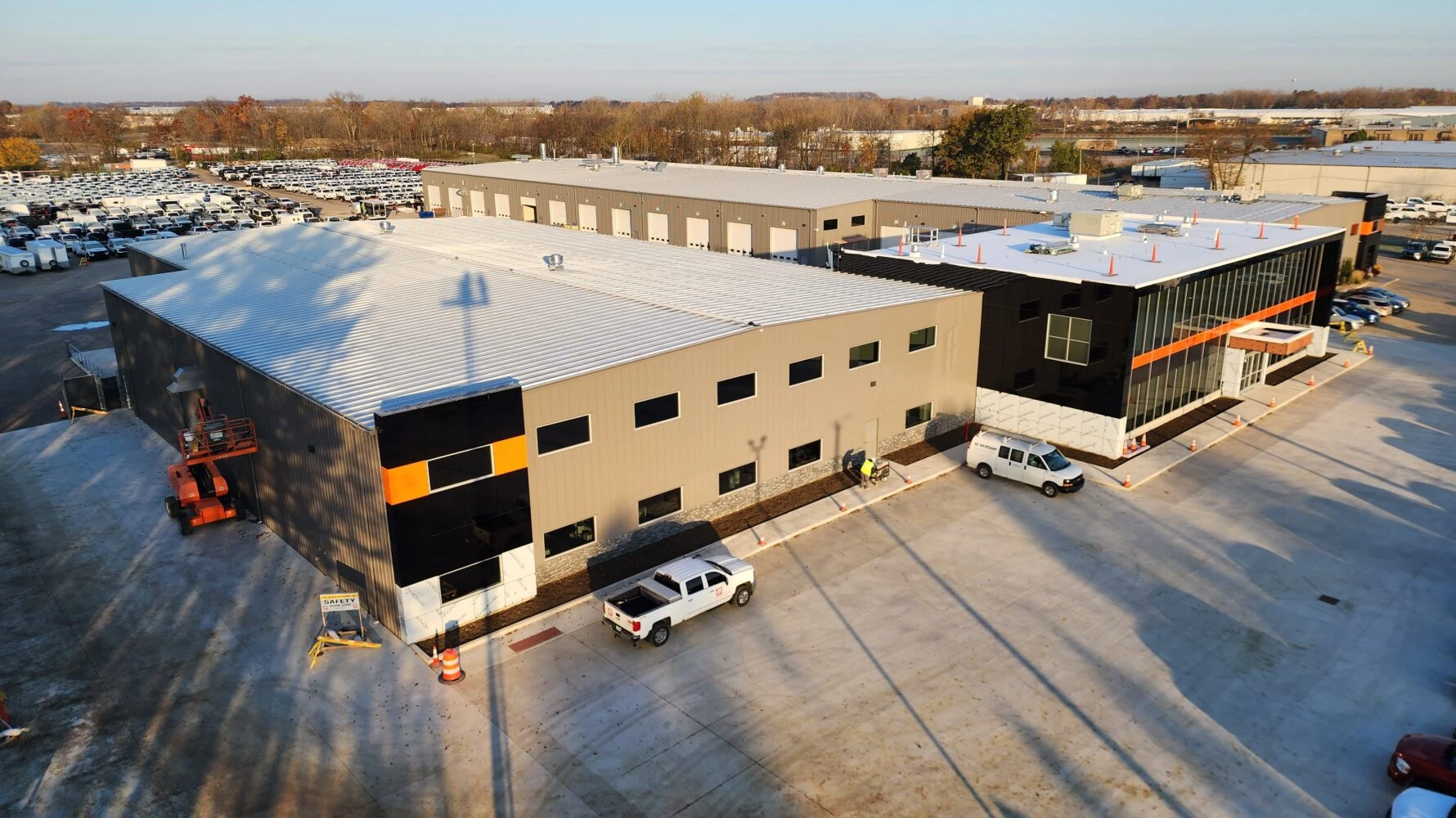 aerial view of PTR building