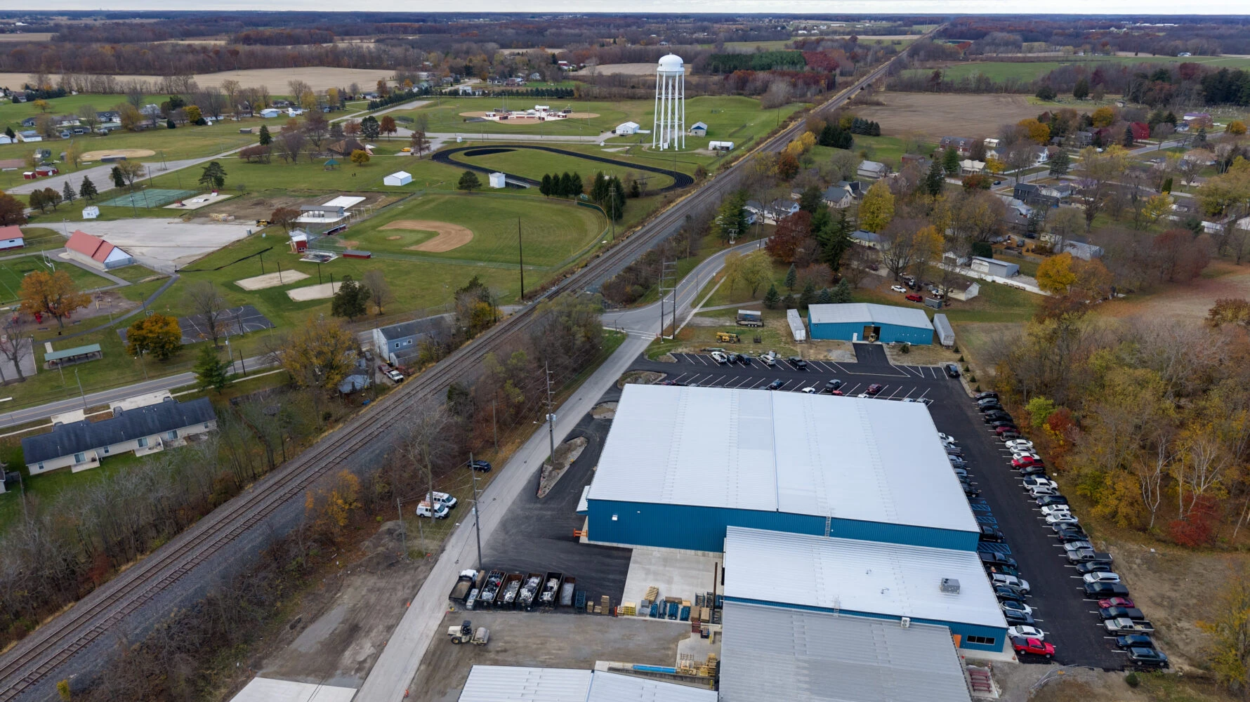 aerial view of Nemco building