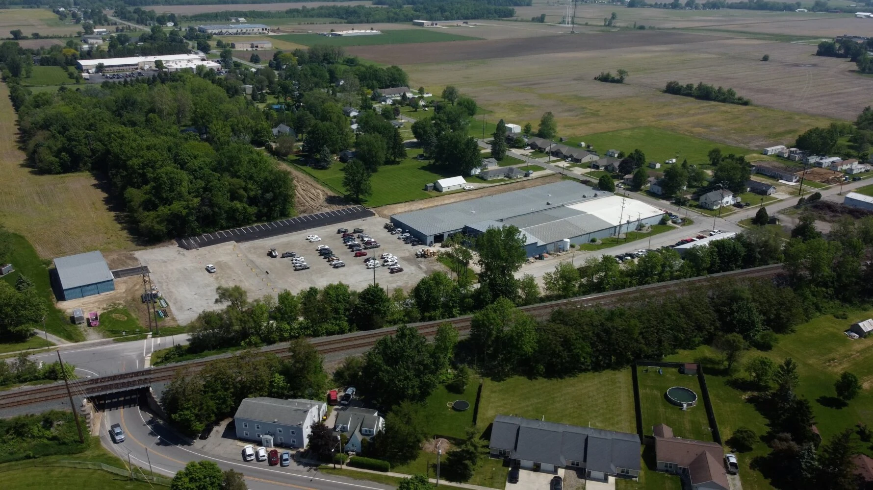 Aerial view of Nemco building