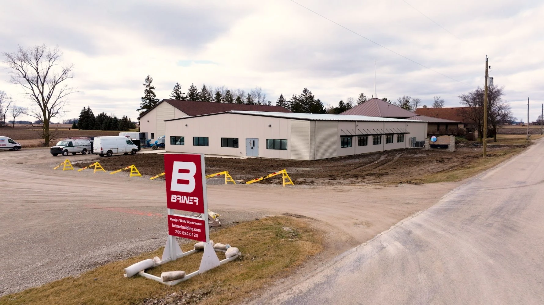 Exterior construction site of Pleasant Dale Church