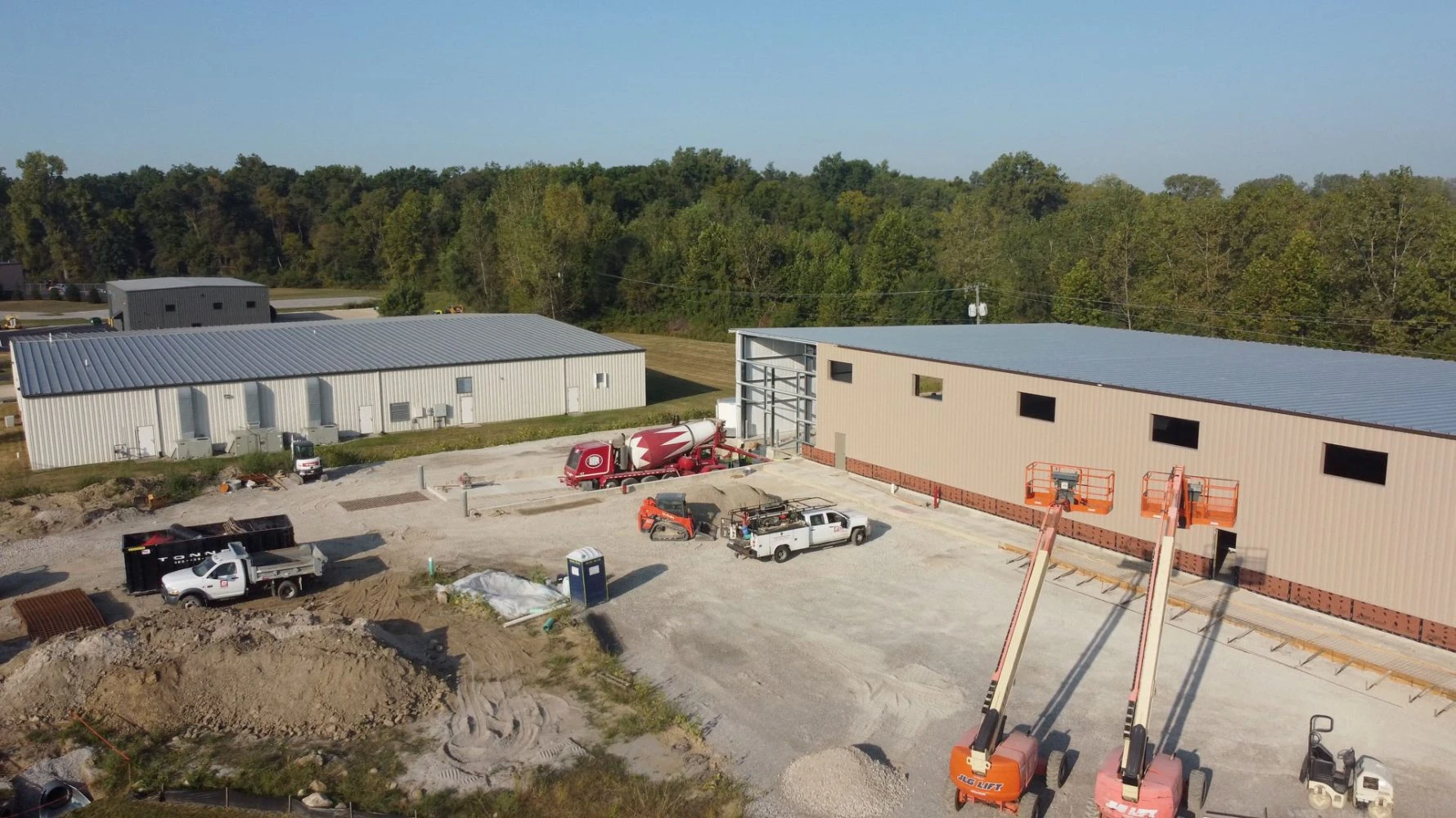 Arden Drive construction site during concrete fill