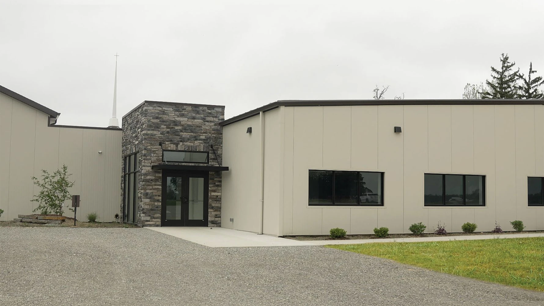 completed siding of Pleasant Dale Church construction project