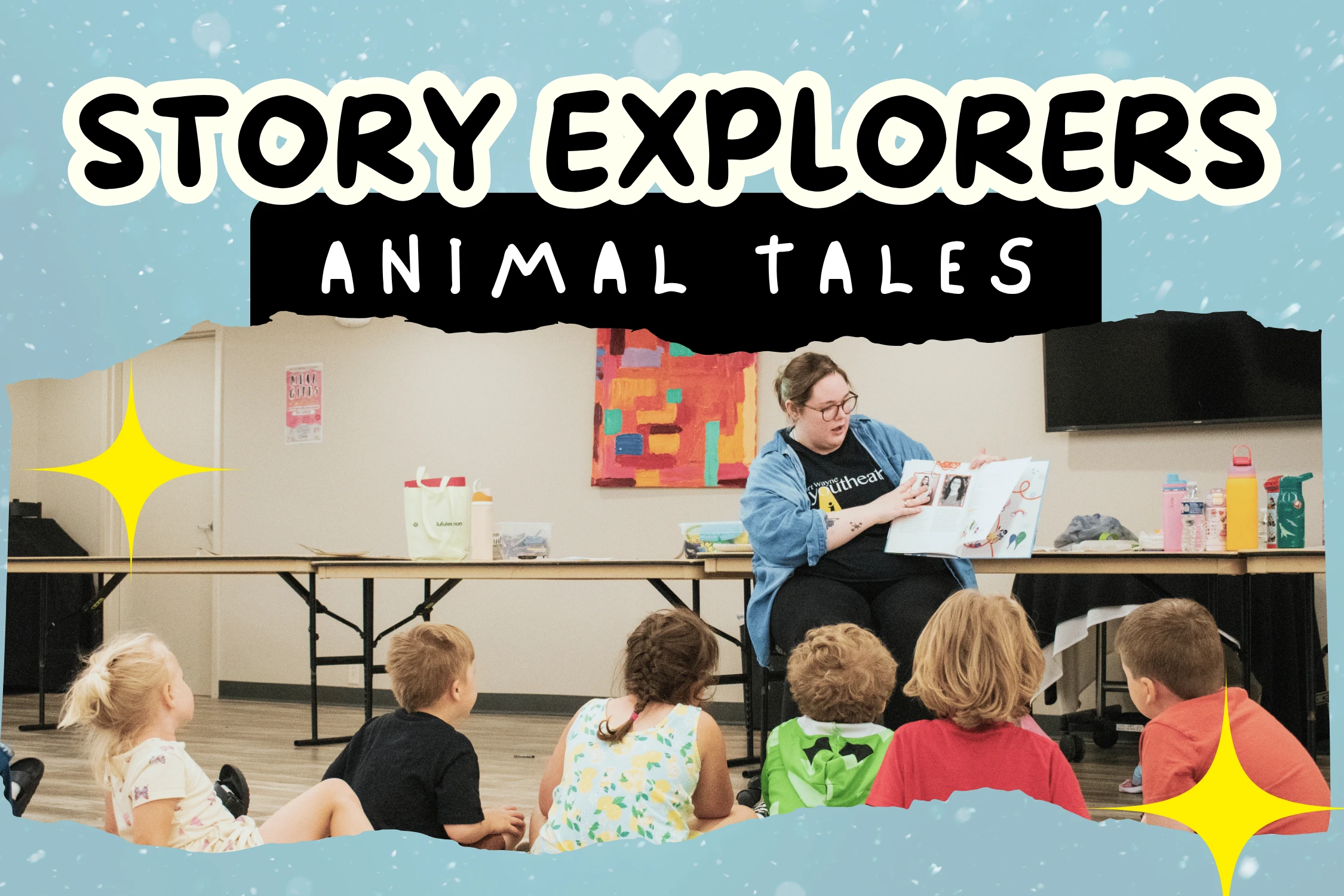 Story Explorers - Animal Tales Class Graphic with students